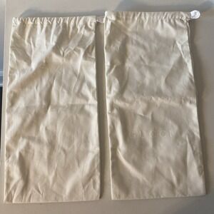 Pair of Gucci Vintage White Shoe or Long Wallet Dust Bags 16" x 8"